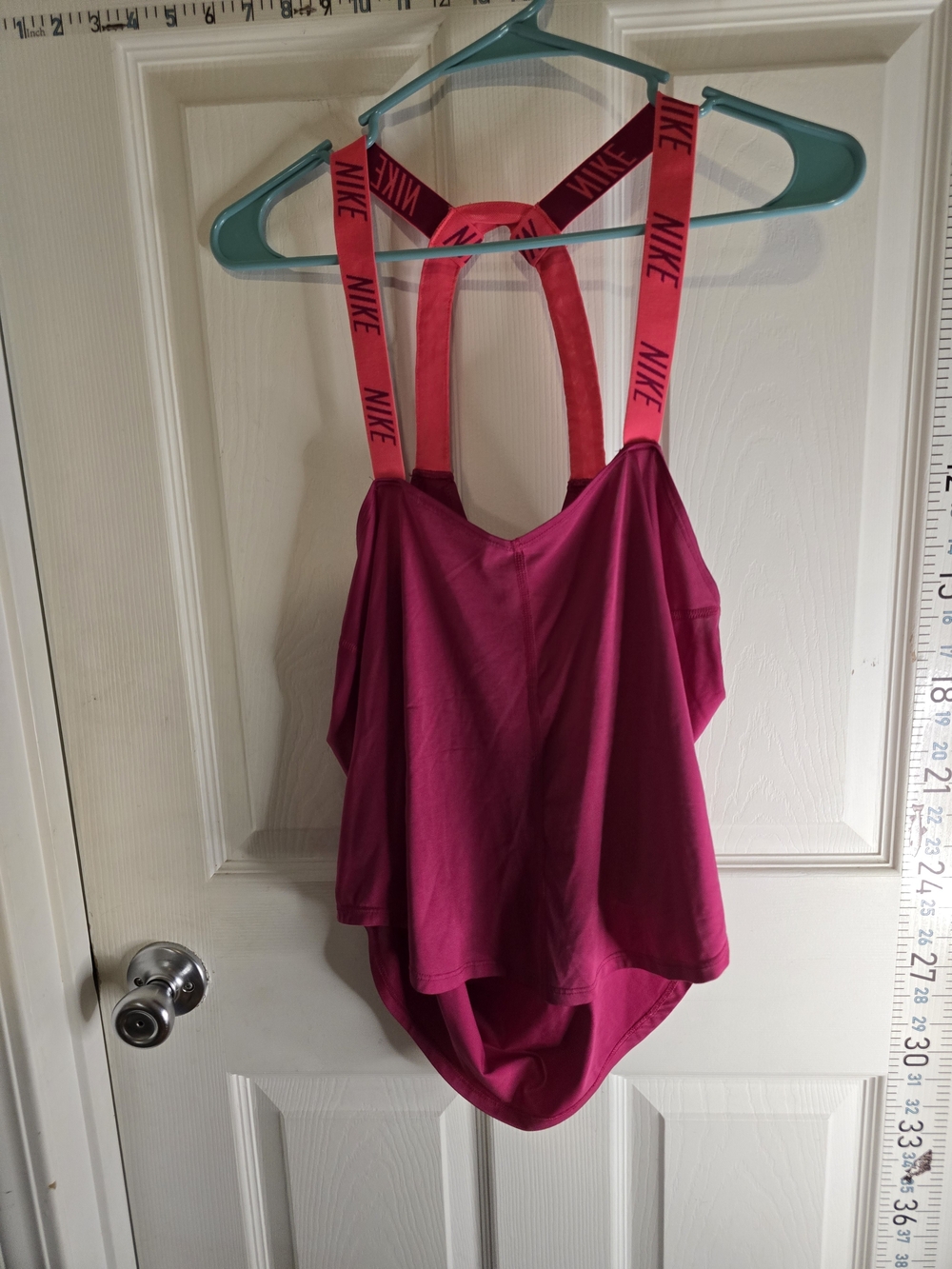 Nike Hot Pink Racerback Sports Tank with Branded Straps